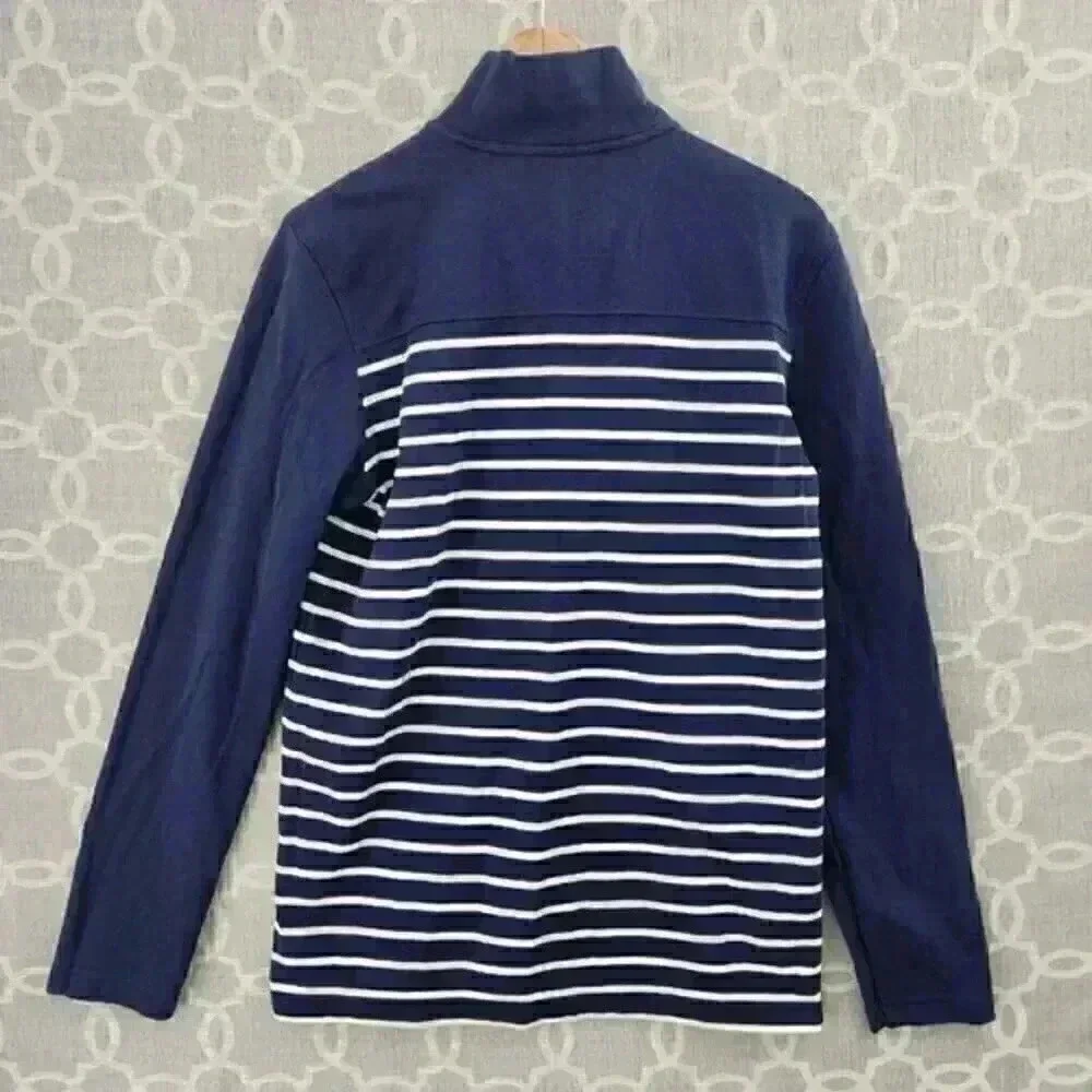 Banana Republic Stripe Mock‎ Neck Pullover Sweatshirt Men's M